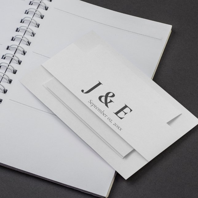 Bandeau De Faire-part Elégant thème Mariage noir et blanc (Customize your wedding envelope liner in such a way that amaze your guests)