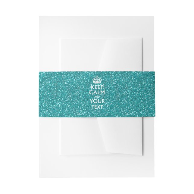Bandeau De Faire-part Élégant Turquoise GARDEZ CALME ET votre texte créa (Devant example)