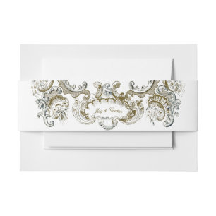 Bandeau De Faire-part Élégant victorien 1845 Cartouche