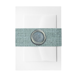 Bandeau De Faire-part Élégant Vintage Classy Initiales Sage Green Mariag