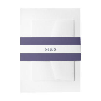 Bandeau De Faire-part Élégant violet monochromatique personnalisé