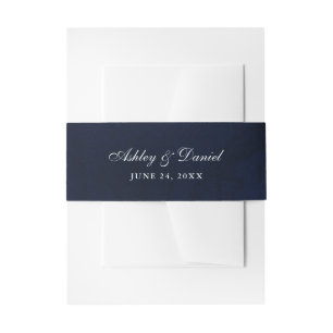 Bandeau De Faire-part Elégante aquarelle moderne Mariage bleu