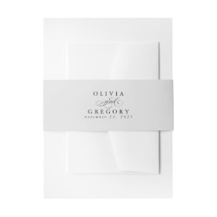 Bandeau De Faire-part Élégante calligraphie moderne Mariage gris clair