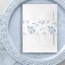Élégante Chinoiserie bleu Dusty