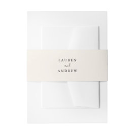 Bandeau De Faire-part Elégante crème et Mariage noir
