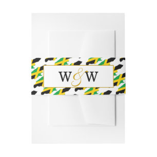 Bandeau De Faire-part Elégante fête du Mariage de Monogramme de JAMAICA
