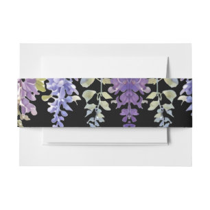 Bandeau De Faire-part Elégante glycine violette d'aquarelle violet fleur
