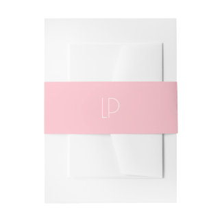 Bandeau De Faire-part Élégante initiale moderne minimaliste sur fond ros