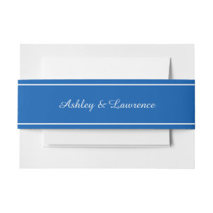 Bandeau De Faire-part Elégante Ligne Bleue Blanche Personnalisée