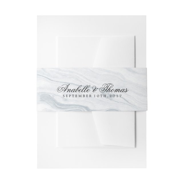 Bandeau De Faire-part Élégante Mariage en marbre (Devant example)