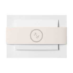 Bandeau De Faire-part Élégante plaque de papier monogramme