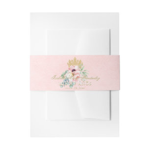 Bandeau De Faire-part Elégante Quinceañera rose & or
