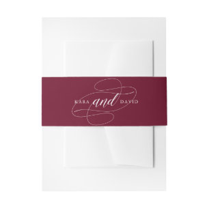 Bandeau De Faire-part Élégante typographie   Marsala Mariage