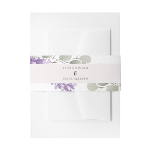 Bandeau De Faire-part Élégants Feuilles de Lavande Eucalyptus