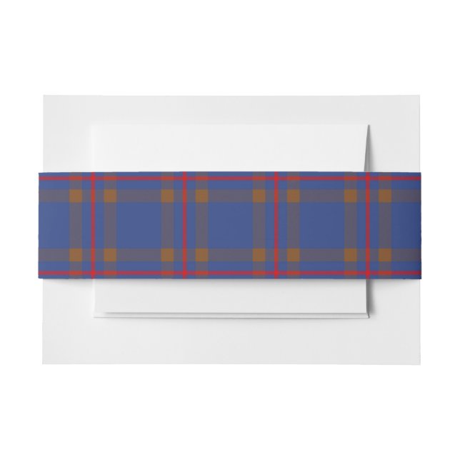 Bandeau De Faire-part Elliot Scottish Tartan Belly Band (Devant Example)