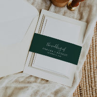 Emerald Green Le Mariage De Invitation Belly Band