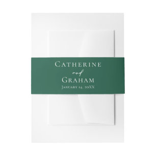 Bandeau De Faire-part Emerald Green Typographie Mariage forestier person