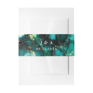 Bandeau De Faire-part Emerald Jewel Tone Mariage Design