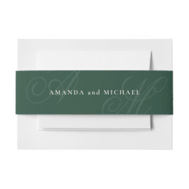 Bandeau De Faire-part Emerald Modern Edge Élégant Mariage Monogramme
