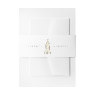 Bandeau De Faire-part Empire State Building New York City Mariage