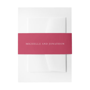 Bandeau De Faire-part été rouge magenta Calligraphie le Mariage