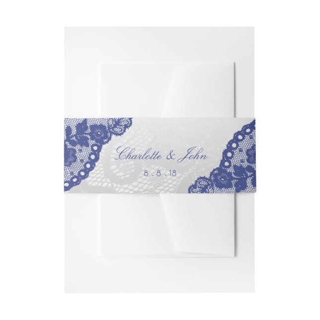Bandeau De Faire-part Étiquettes d'adresse de retour en velours Lila Nav (Devant example)