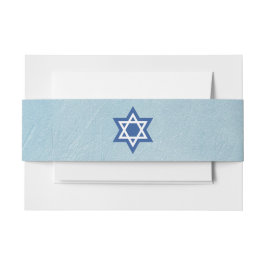 Bandeau De Faire-part Étoile juive israélienne de David Bleu et Blanc