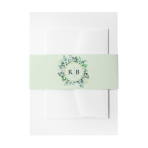 Bandeau De Faire-part Eucalyptus Floral Vert Mariage