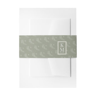 Bandeau De Faire-part Eucalyptus Motif Green ID901