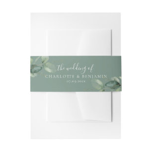 Bandeau De Faire-part Eucalyptus Script Le Mariage De
