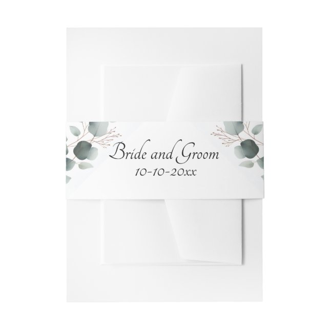 Bandeau De Faire-part Eucalyptus simple (Devant example)