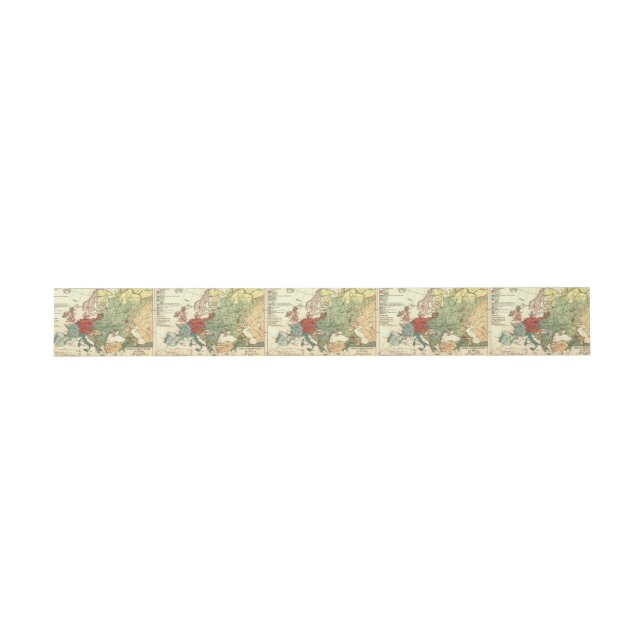 Bandeau De Faire-part Europe Carte Pays Antique Mondiale (Plat)