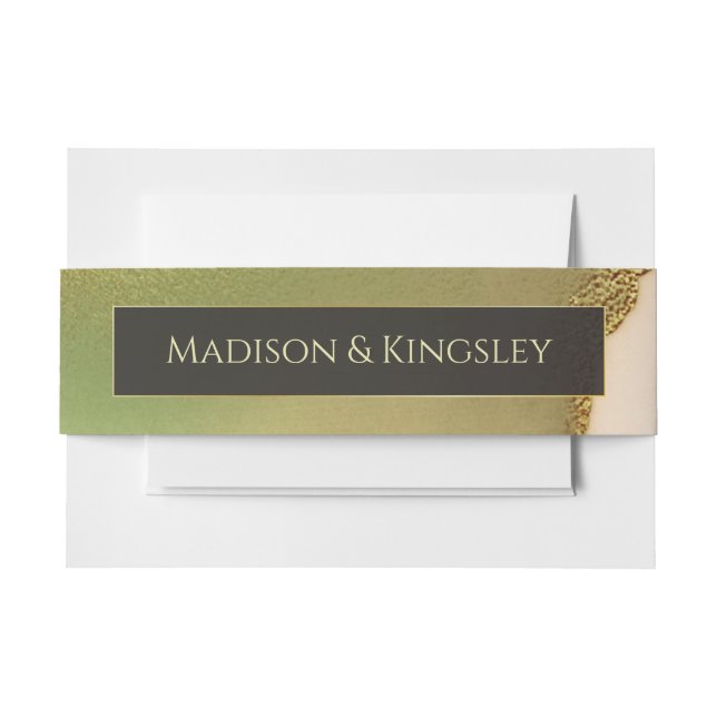 Bandeau De Faire-part Fab Chartreuse 🤵 audacieux et élégant Mariage bud (Devant Example)