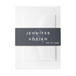 Bandeau De Faire-part Faire Minimal Encre de Seiche Moderne Invitation d