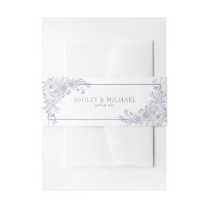 Bandeau De Faire-part Faire-part de mariage d'art vintage Lavender Line