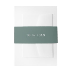 Bandeau De Faire-part Faire-part de mariage de date de sauvegarde verte 