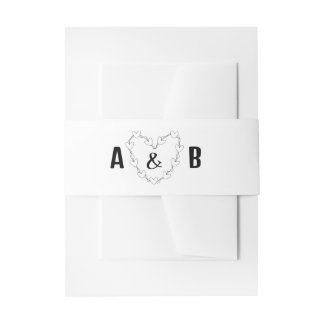Bandeau De Faire-part Faire-part de mariage de script minimal en noir et