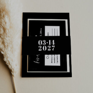 Bandeau De Faire-part Faire-part de mariage de typographie moderne Bold