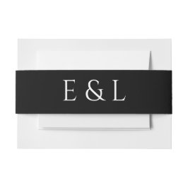 Bandeau De Faire-part Faire-part de mariage moderne noir et blanc