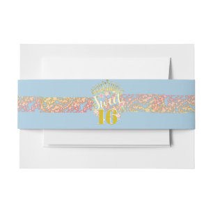 Bandeau De Faire-part Fairytale Princess Parties scintillant Sweet sixte