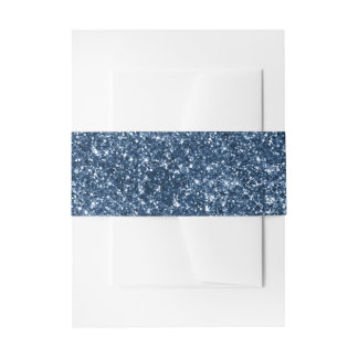 Bandeau De Faire-part Faux Pailleté Bleu Marine