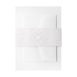 Bandeau De Faire-part Faux White Lace Fabric Arrière - plan