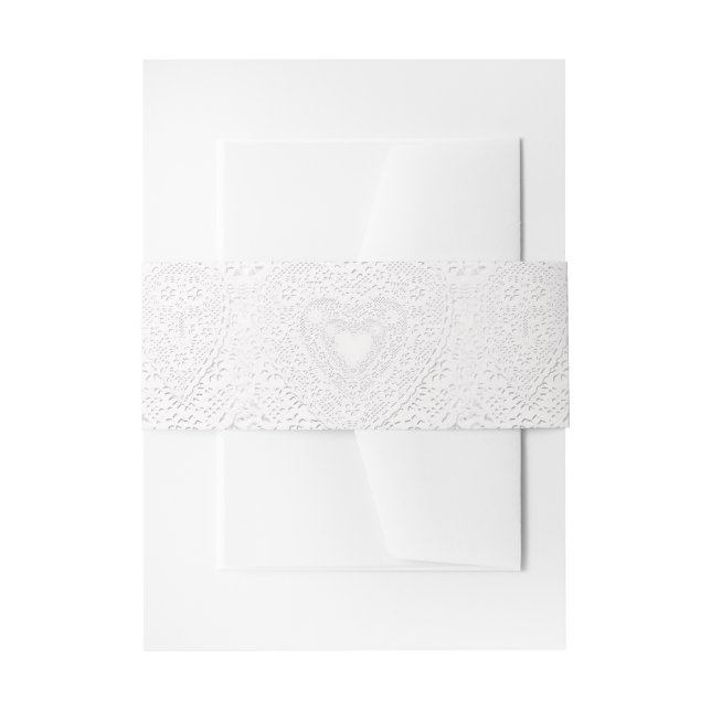Bandeau De Faire-part Faux White Lace Fabric Arrière - plan (Devant example)