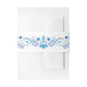 Bandeau De Faire-part Fête Bleue Shower de Mariage Anniversaire