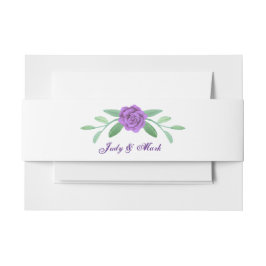 Bandeau De Faire-part Feuillage de végétation fleurie pourpre