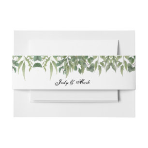 Bandeau De Faire-part Feuillage vert Feuille rustique