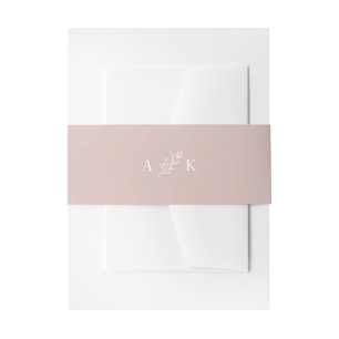 Bandeau De Faire-part Feuille botanique minimale Personnalisée Monogramm