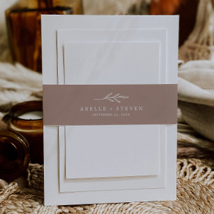 Bandeau De Faire-part Feuille minimale   Groupe de ventre Mariage neutre