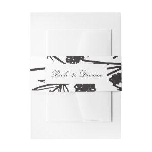 Bandeau De Faire-part Feuilles botaniques  Mariage Belly Band