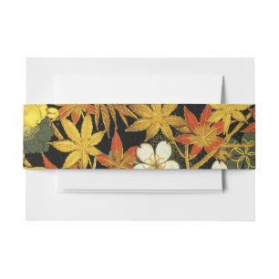 Bandeau De Faire-part Feuilles d'automne japonaises Antique botanique